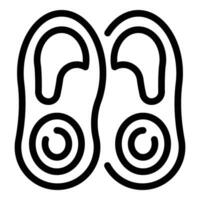 Insoles surgical care icon outline vector. Foot bone vector