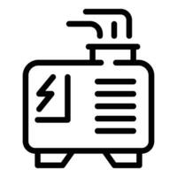 Electric generator icon outline vector. Network system vector