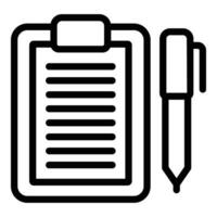 Interpreter clipboard icon outline vector. Dialect syntax vector