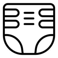 Old senior diaper icon outline vector. Slender elastic vector