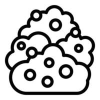 polvo nube icono contorno vector. auto piso limpiar vector