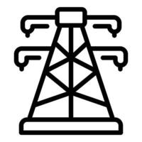 Electric tower icon outline vector. Ecology storage vector