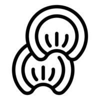 Pelmeni icon outline vector. Asian ravioli vector