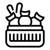 Dumplings basket icon outline vector. Prepare culinary vector