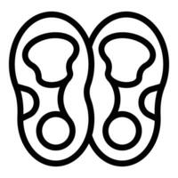 Small orthopedic insoles icon outline vector. Ankle bone vector