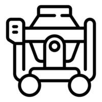 Portable cement mixer icon outline vector. Structure metal tool vector