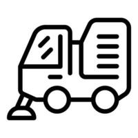 Clean sweeper icon outline vector. Vacuum cleaner vector