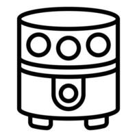 Machine kitchen heat icon outline vector. Appliance cook vector