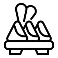 Dumplings kitchen food icon outline vector. Beef cook vector