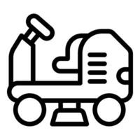 Sidewalk sweeper icon outline vector. Auto car dust vector