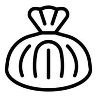 Big khinkali icon outline vector. Prepare beef food vector