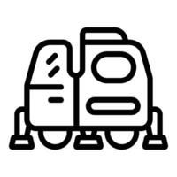 Sweeper truck icon outline vector. City street cleaning vector