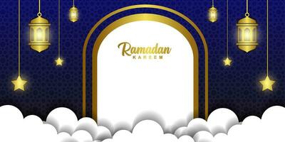 Ramadan Kareem Background Design. Greeting Cards, Banners, Posters. Vector Illustration.