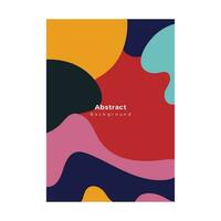 Abstract shapes cover brochure flyer template portrait background vector