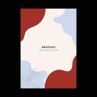 Abstract shapes cover brochure flyer template portrait background vector