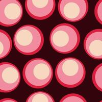 Circles seamless pattern contrasting colors, repeating pattern geometric background vector