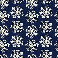 Christmas pattern symmetrical seamless pattern vector snowflakes on blue background