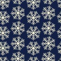 Christmas pattern symmetrical seamless pattern vector snowflakes on blue background