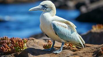 AI generated Footed Booby white bird nature animal wildlife conservation photo