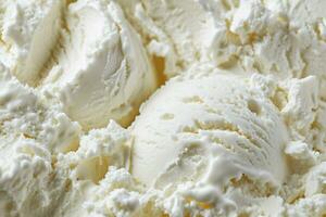 AI generated Close up of a vanilla ice cream for background and design. photo