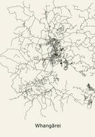 ciudad la carretera mapa de whangarei, nuevo Zelanda vector