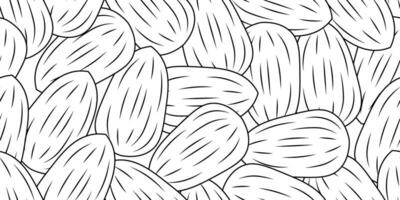 pile of almond kernels seamless pattern vector