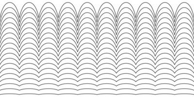 A set of wavy zigzag horizontal wiggly lines vector