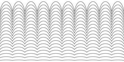 un conjunto de ondulado zigzag horizontal ondulante líneas vector