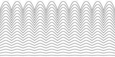 A collection of wavy zigzag horizontal wiggly lines, seamless borders, and smooth and angular graphic design elements set on a white background. vector
