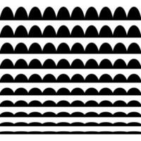 A set of wavy zigzag horizontal wiggly lines vector