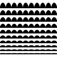 un conjunto de ondulado zigzag horizontal ondulante líneas vector