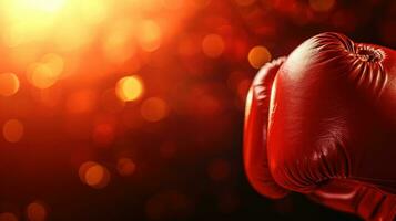 AI generated Boxing advertisment background with copy space photo