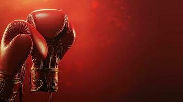 AI generated Boxing advertisment background with copy space photo
