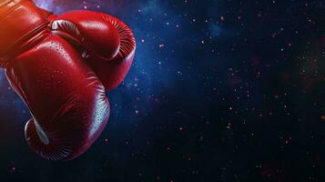 AI generated Boxing advertisment background with copy space photo