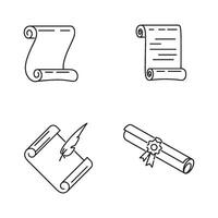 Old paper with line art  icon design vector