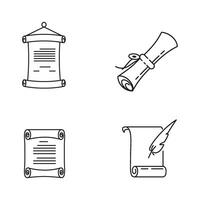 Old paper with line art  icon design vector