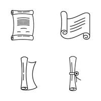 Old paper with line art  icon design vector