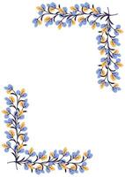 Flower frame border size a4, format a4. Floral pattern. Cute floral background. Background with flower brush strokes vector