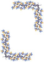 Flower frame border size a4, format a4. Floral pattern. Cute floral background. Background with flower brush strokes vector