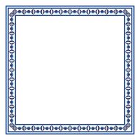 Border frame ceramic tile pattern. Islamic, indian, arabic motifs. Damask border square pattern. Porcelain ethnic bohemian background vector