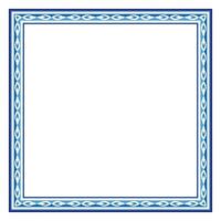 Border frame ceramic tile pattern. Islamic, indian, arabic motifs. Damask border square pattern. Porcelain ethnic bohemian background vector