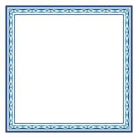 Border frame ceramic tile pattern. Islamic, indian, arabic motifs. Damask border square pattern. Porcelain ethnic bohemian background vector