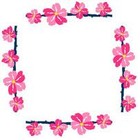 Flower frame border size a4, format a4. Floral pattern. Cute floral background. Background with flower brush strokes vector
