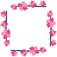 Flower frame border size a4, format a4. Floral pattern. Cute floral background. Background with flower brush strokes vector