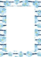 Flower frame border size a4, format a4. Floral pattern. Cute floral background. Background with flower brush strokes vector