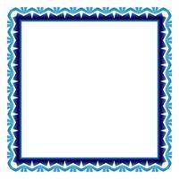 Border frame ceramic tile pattern. Islamic, indian, arabic motifs. Damask border square pattern. Porcelain ethnic bohemian background vector