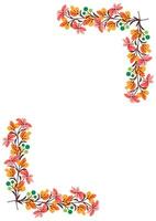 Flower frame border size a4, format a4. Floral pattern. Cute floral background. Background with flower brush strokes vector