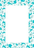 Flower frame border size a4, format a4. Floral pattern. Cute floral background. Background with flower brush strokes vector