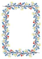 Flower frame border size a4, format a4. Floral pattern. Cute floral background. Background with flower brush strokes vector