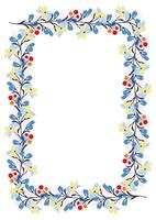 Flower frame border size a4, format a4. Floral pattern. Cute floral background. Background with flower brush strokes vector